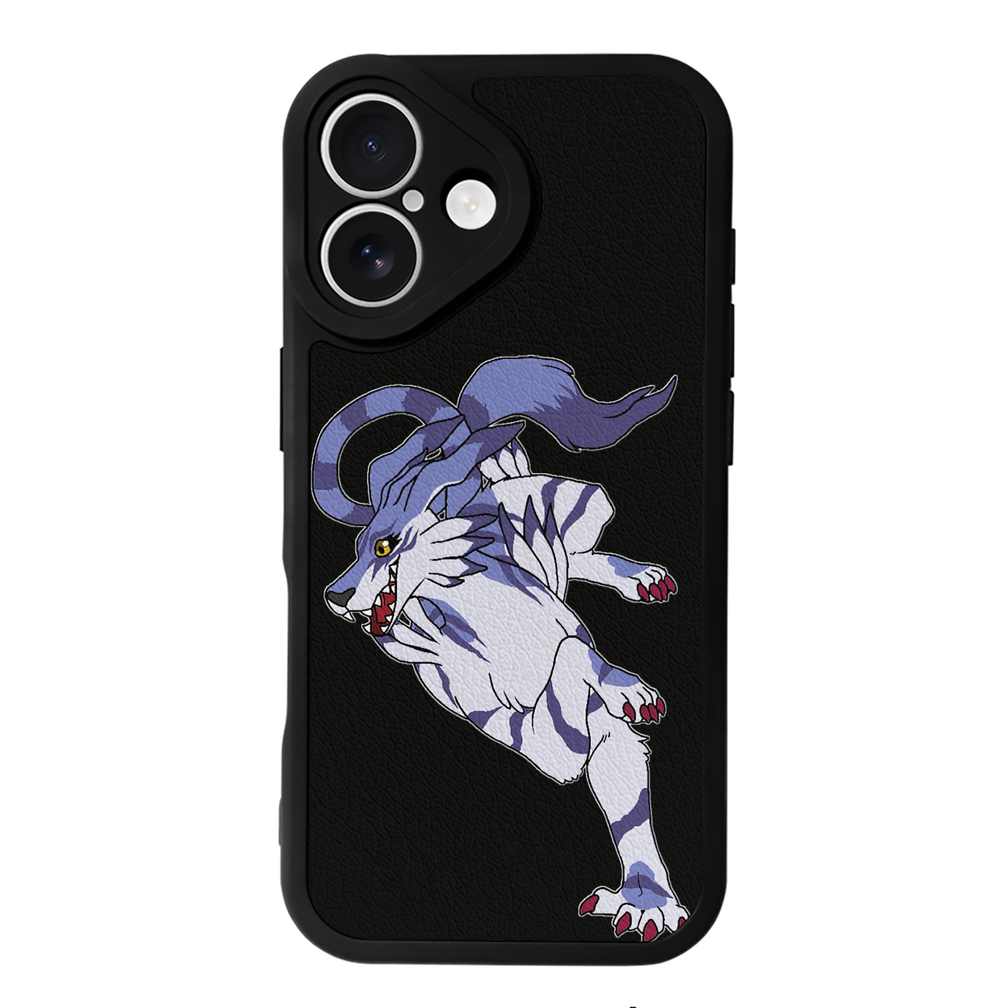 （画像用） Digimon デジタルモンスター/デジモン 【iPhone 16シリーズ対応】シリコンスマホケース（レザー調） 材質：シリコン